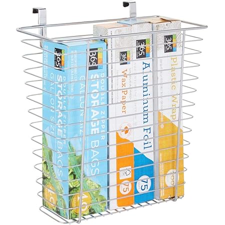 mDesign AFFIXX Plastiktüten Aufbewahrung – Selbstklebende Halterung für