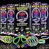 Lot de 400 bâtons fluorescents ultra lumineux de 20,3 cm avec connecteurs, bâtons fluorescents, fournitures de fête d…
