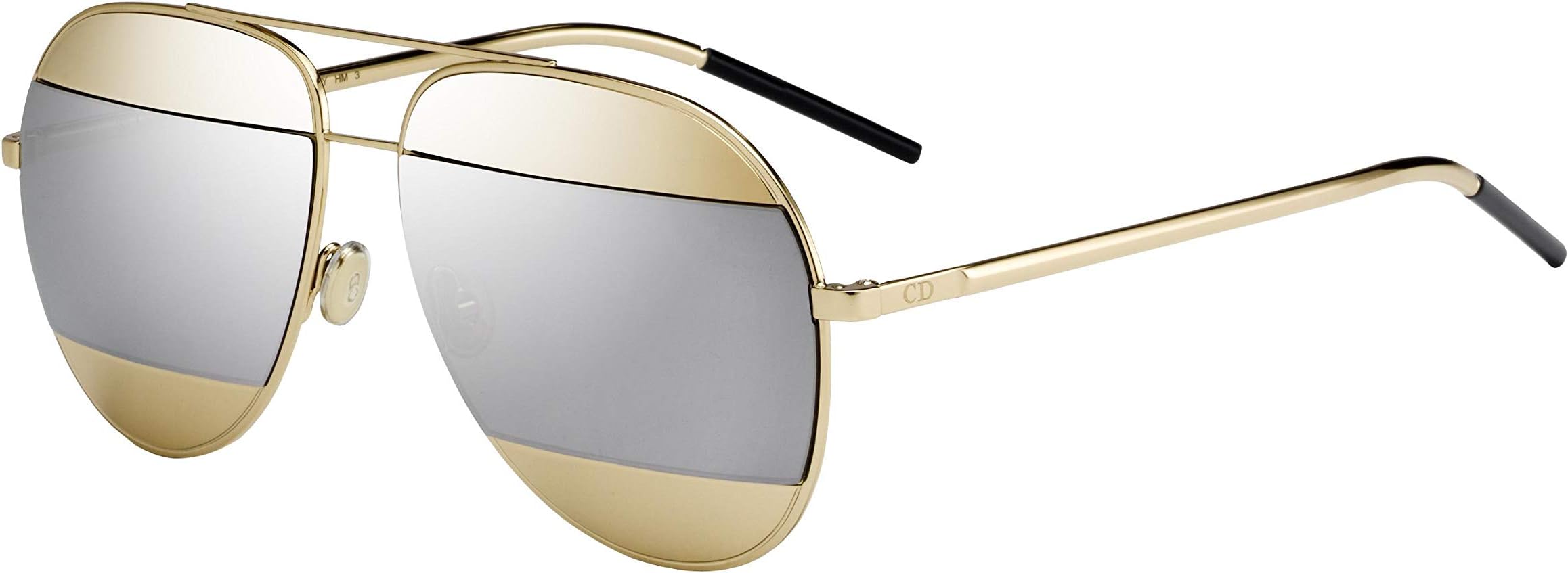 Dior Aviator Sunglasses Split 1 000DC Gold/Black 59mm