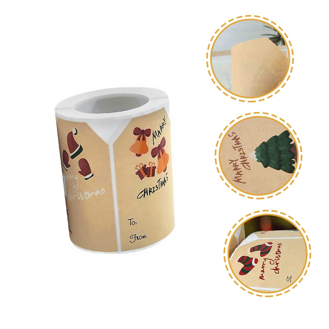 STOBOK 2 Di Etichette Adesive Per Decorazioni Natalizie Etichette Festive Autoadesive Per Decorazioni Da Imballaggio Facili Da Applicare