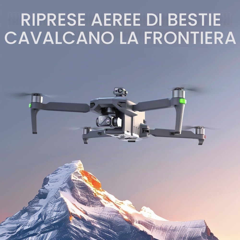 SG909 MAX Drone con fotocamera 4K professionale per adulti, distanza di volo di 6 km, evita ostacoli a 360°, cardano a 3 assi, droni GPS, 3 batterie