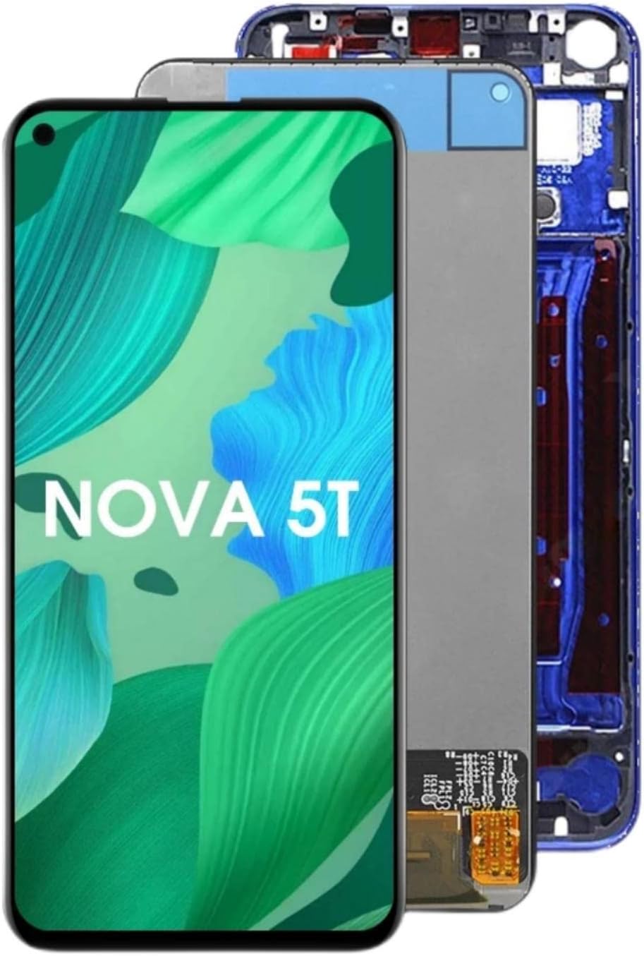 Show Good 6.26'' for Huawei Nova 5T YAL-L21 L61A L71A LCD Screen+Touch Display Digitizer Replacement with Frame for Huawei Nova 5t Display LCD (Black with Frame)