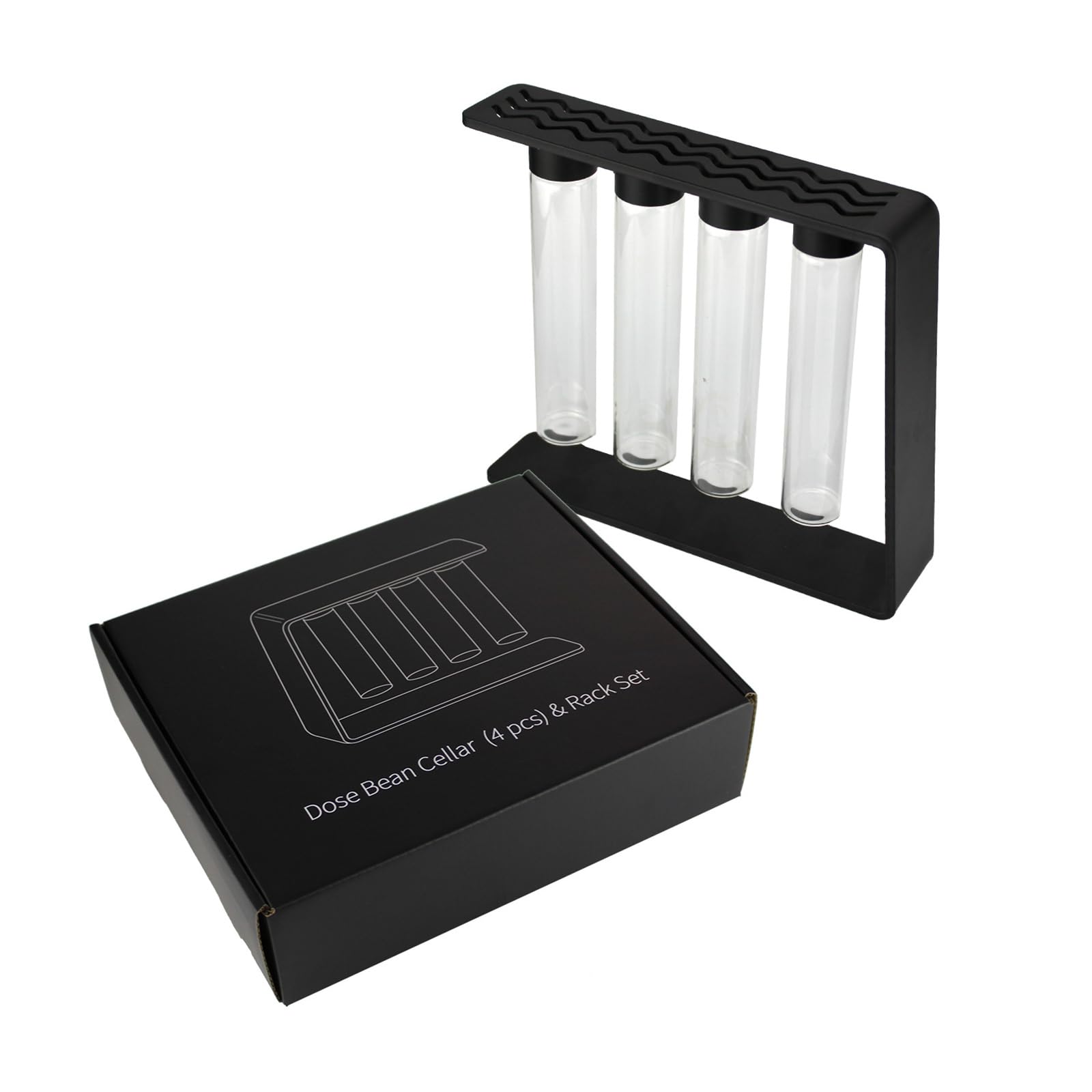 Glasorganizer, Röhren, Kaffee-Rohrregal, Einzeldosis, Bohnenbehälter, Kaffeezubehör, Glas