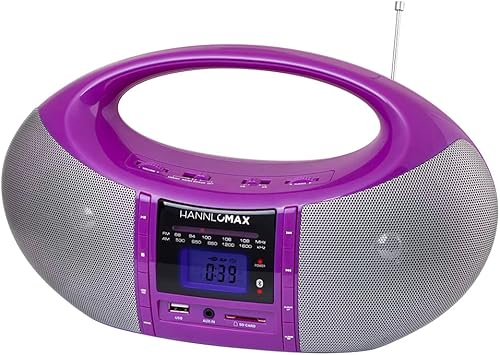Miniatura 7 de HANNLOMAX HX-506R Radio AMFM portátil, Bluetooth, ranura USBSD para reproducción de MP3, entrada auxiliar, fuente de alimentación dual ACDC (blanco)