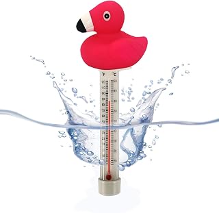 Pool Duck Thermometer Floating,Duck Pool Temperature Gauge | Shatterproof Floating Water Thermometer with Thin Rope for Fish Pond Zukpumne