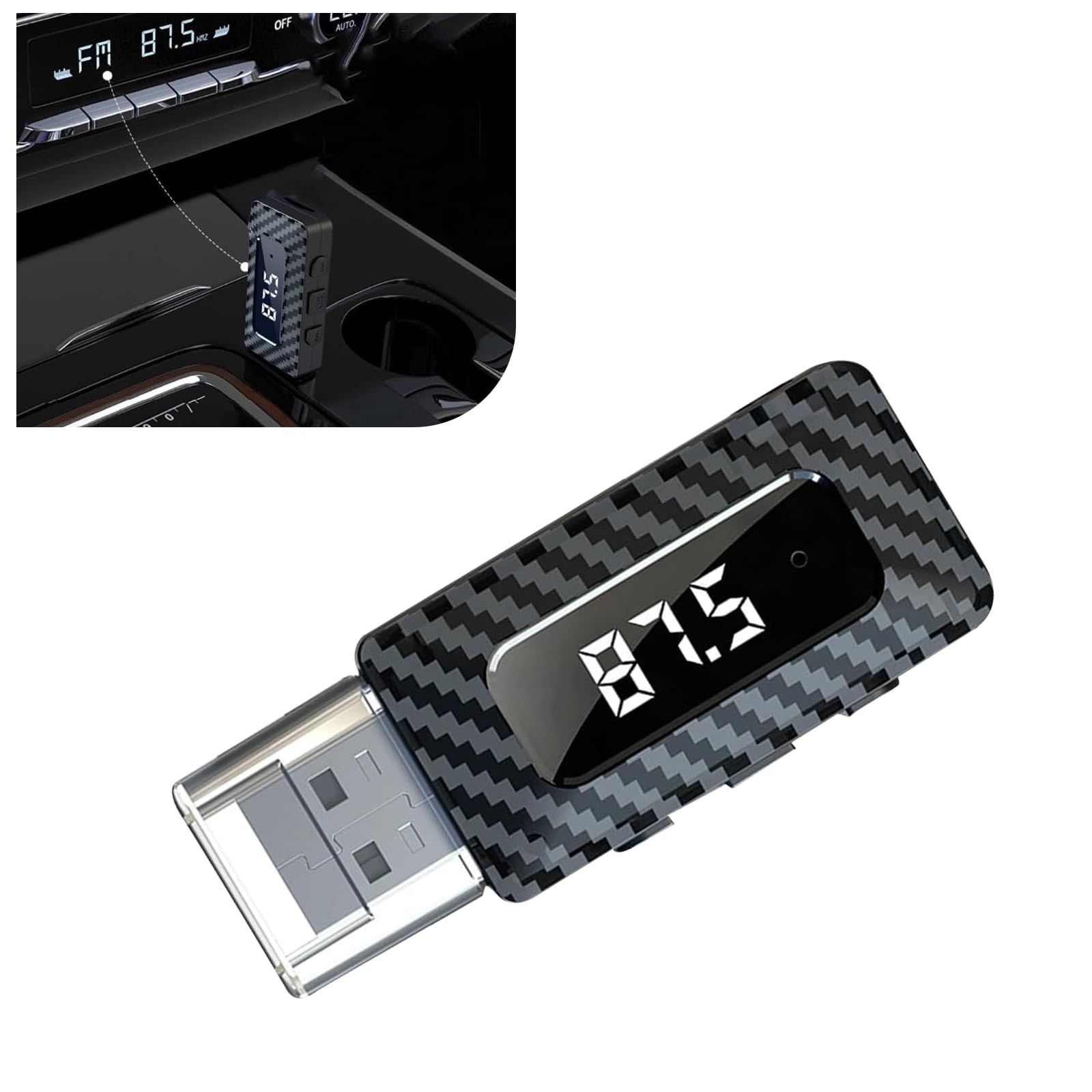 Diamall Car Bluetooth Receiver, Mini Bluetooth 5.3 Wireless Audio Adapter, USB Power Supply 3.5mm Aux Jack Adapter, Stereo Transmitter Receiver for Car Stereo Sound, Home Stereo, PC, Speaker (Black)