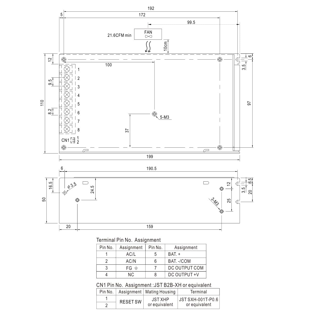 WITTKOWARE AD-155A Schaltnetzteil mit Akku-Ladefunktion (USV-Funktion), 13,8V/DC (einstellbar 12~14,5V), max. 11,5A, 150W