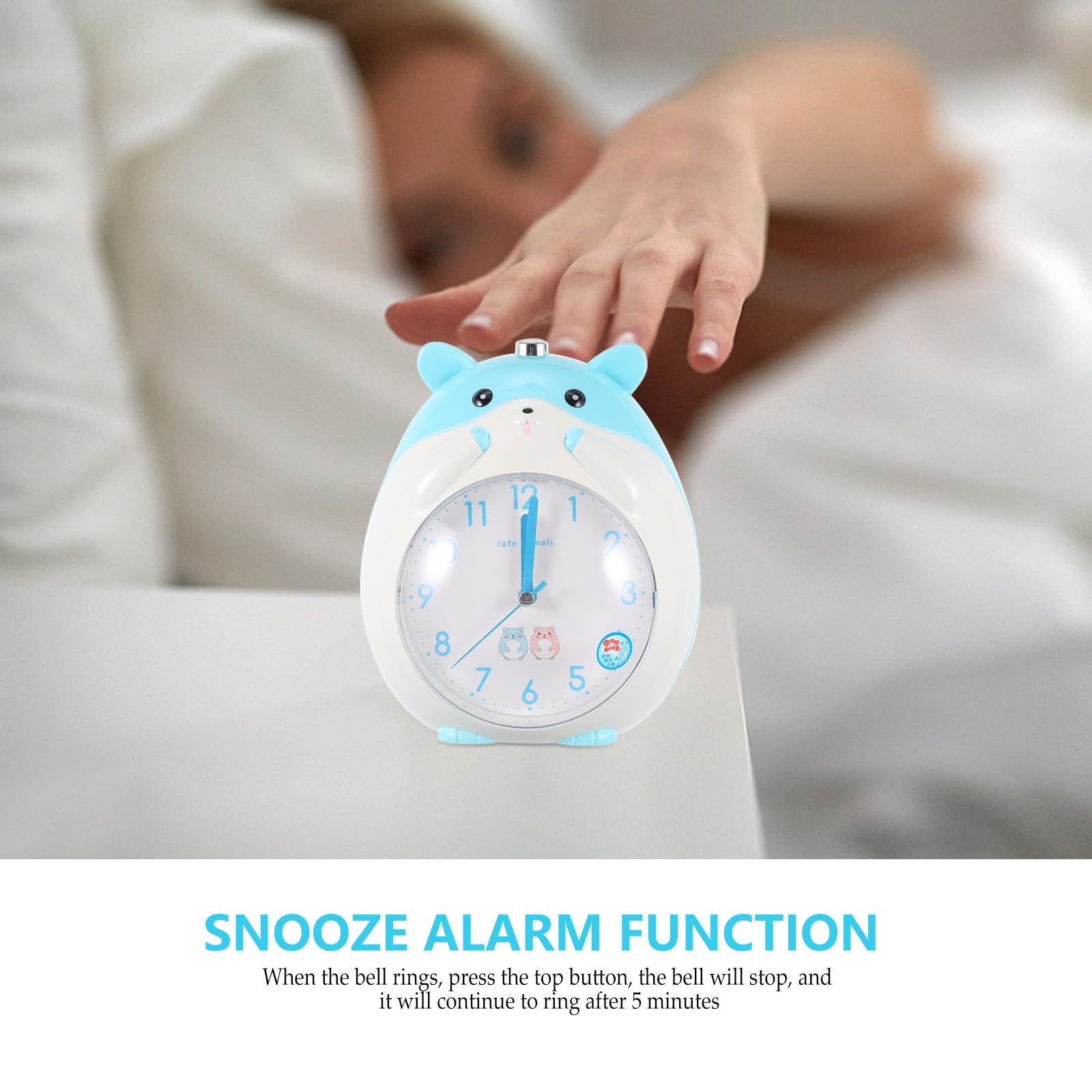 Abaodam Reloj Despertador Luz Nocturna y Azul Esfera Digital de Hámster