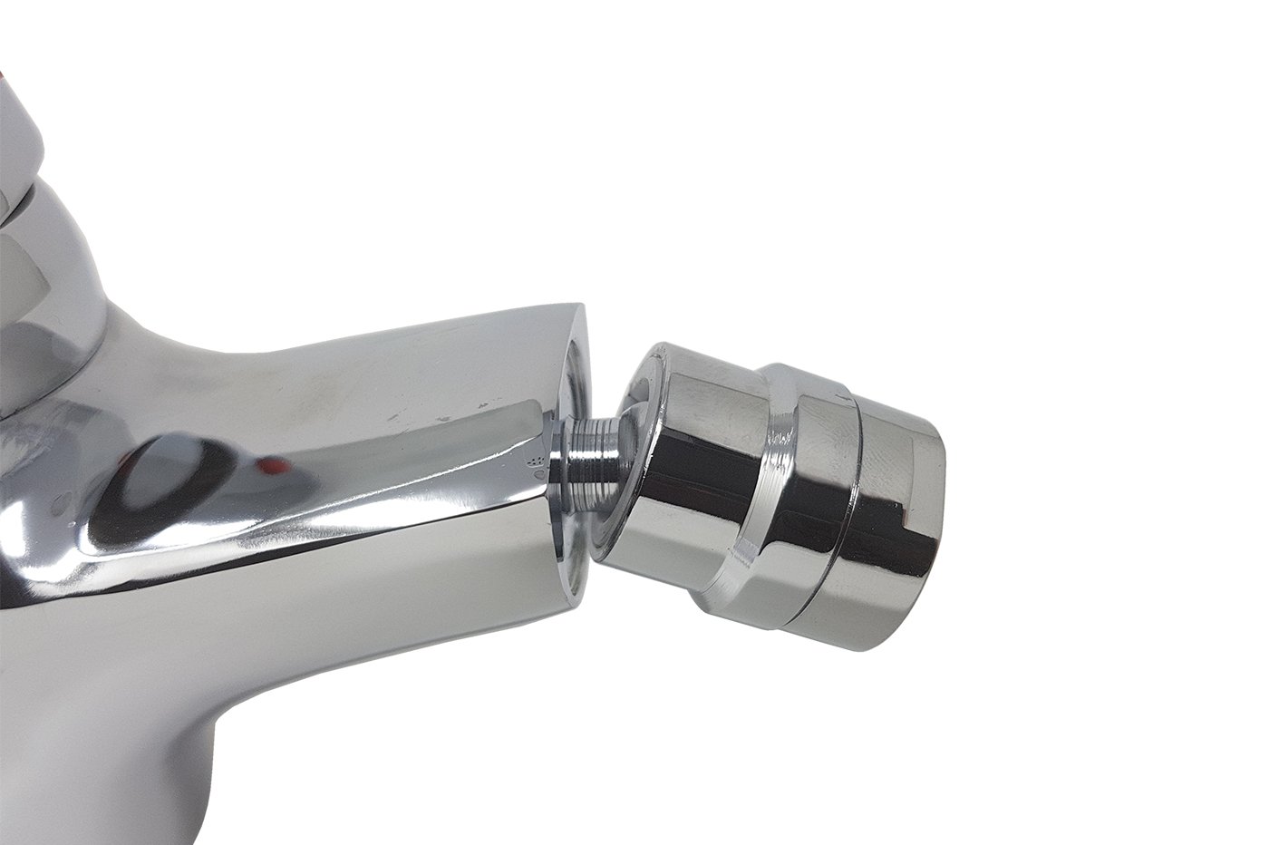 Bateria mieszająca łazienka bidet główna głowica ruchoma szara srebrna podstawa 8413