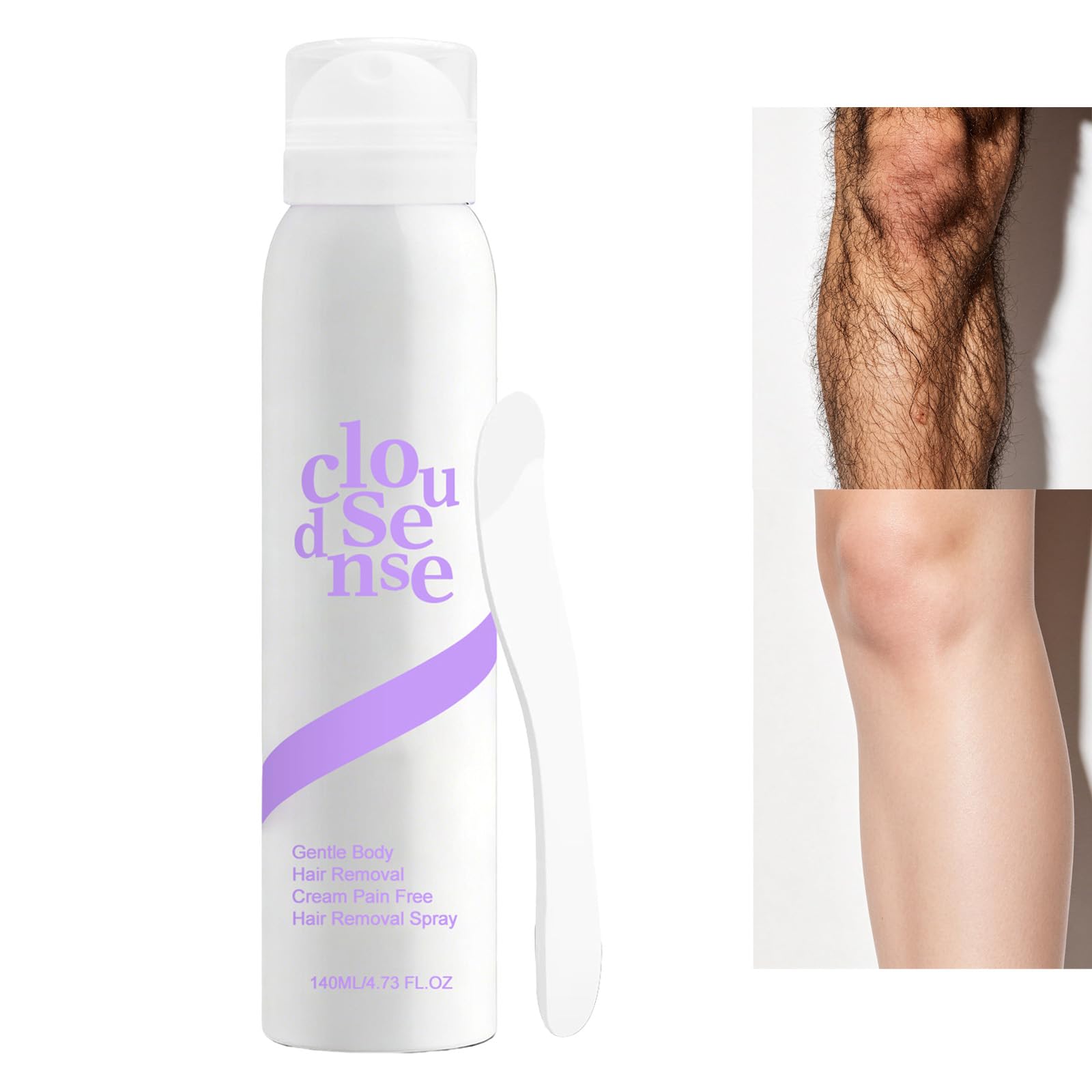 Cloud Sense Pain-Free Hair Removal Spray, Cloud Sense Hair Removal Mousse, krem do depilacji skóry wrażliwej, miękka pianka do włosów na ciele, 1 sztuka