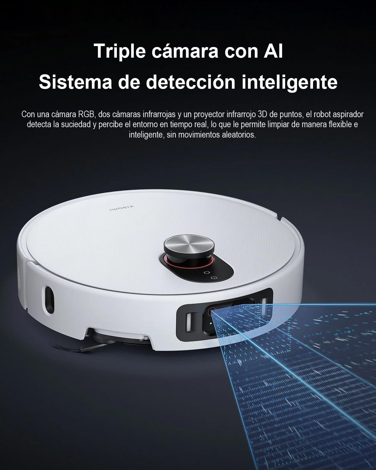 XIAOMI Robot Vacuum 5 Pro - Robot Aspirador y Fregasuelos Inteligente, 20 000 Pa,Videollamada Unidireccional en Alta Definición,Radar Inteligente,Limpieza Profunda de Polvo, Pelo y Migas