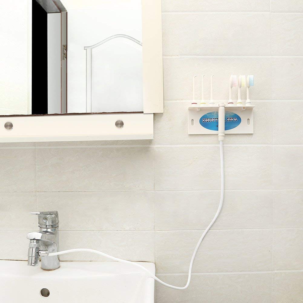 Dental Irrigator Angeschlossen an den Wasserhahn, ohne Batterien und Strom, Wasserpuls Zahnreiniger zur Reinigung von Zähnen und Zahnfleisch