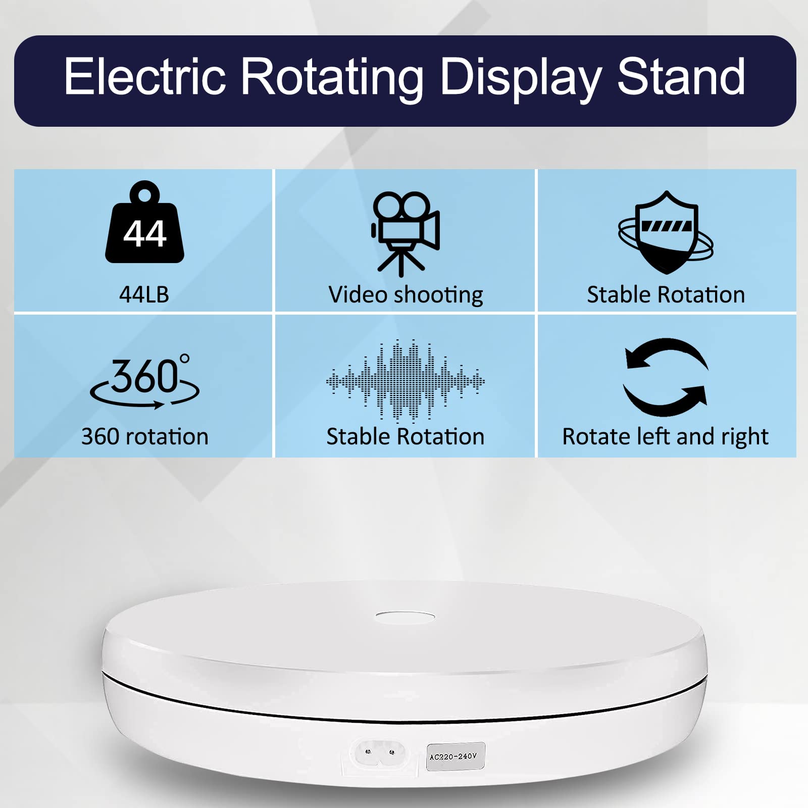 Motorized Rotating Base 10 Inch Rotating LED Display Stand - Electric ...