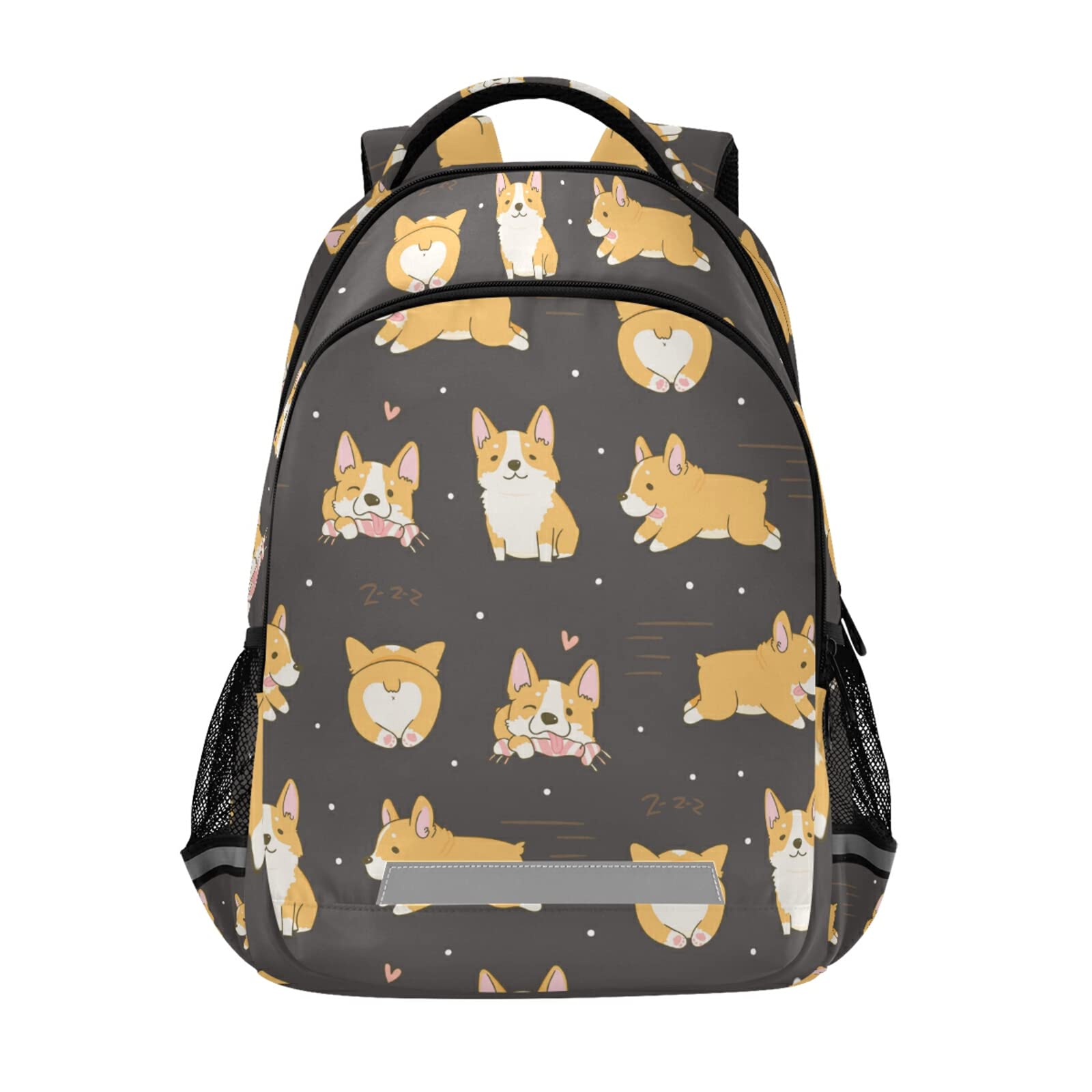 RunningBear Corgi Dogs Backpack for Boys Girls Lightweight Bookbag with Strap for Students Elementary School Laptop Daypack Rucksack for Teens Travel