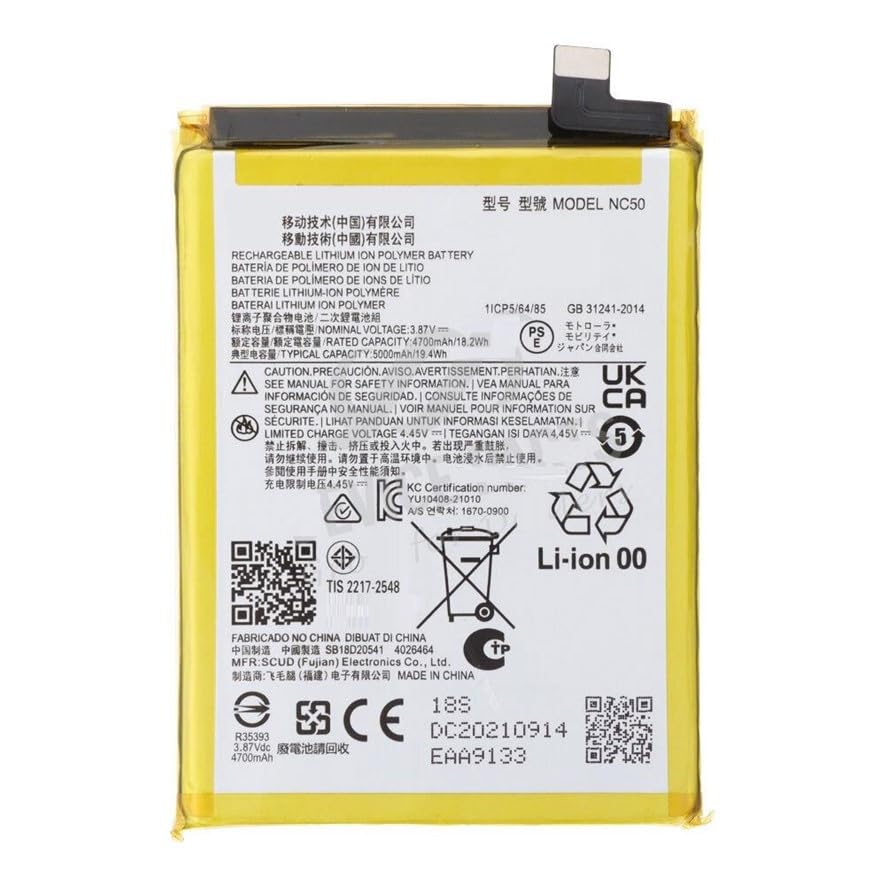 Genérico Bateria Interna NC50 Compatible para Motorola Moto G41 / G32 5000mAh Repuesto