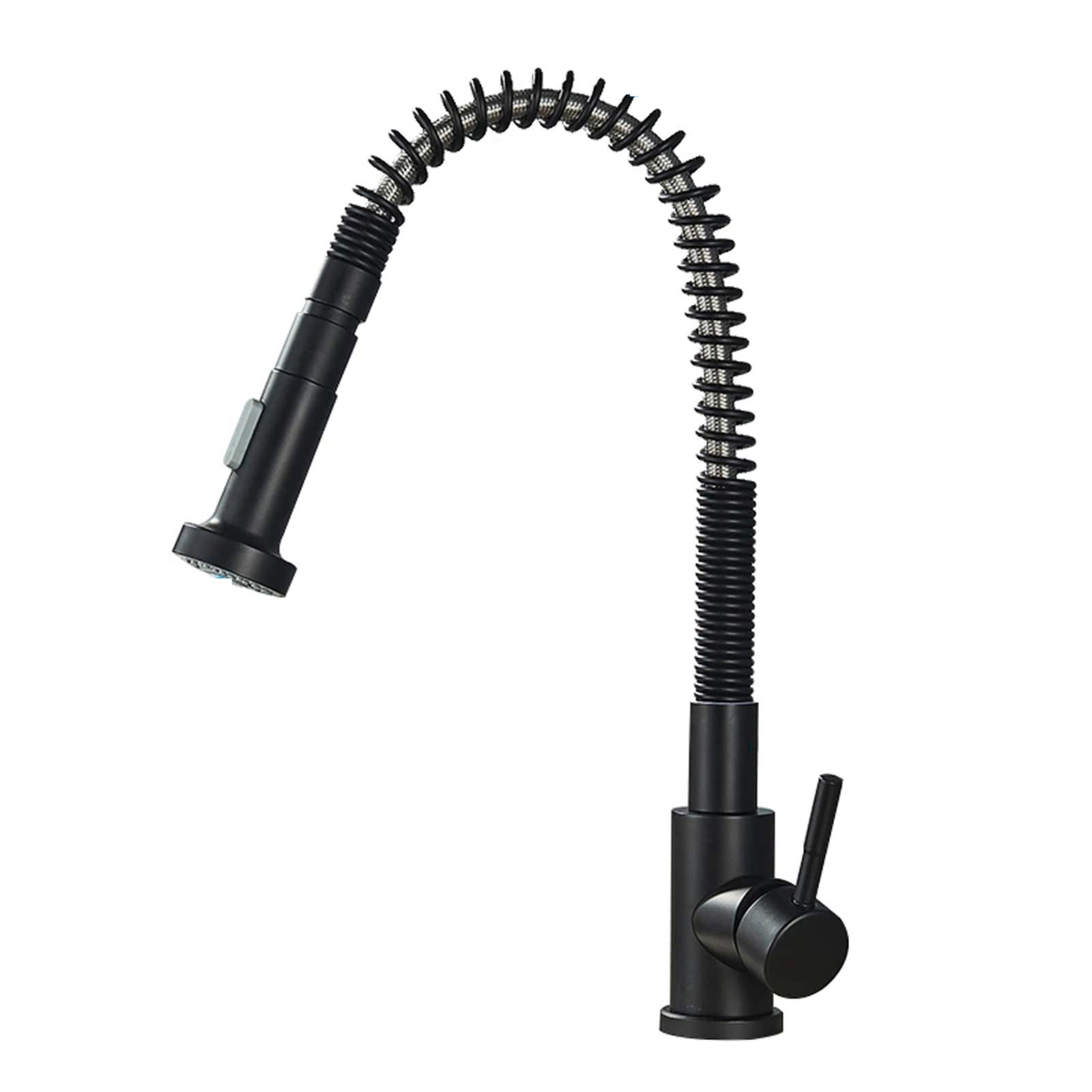 Robinet de cuisine noir mat pivotant 360° pour éliminer les éclaboussures