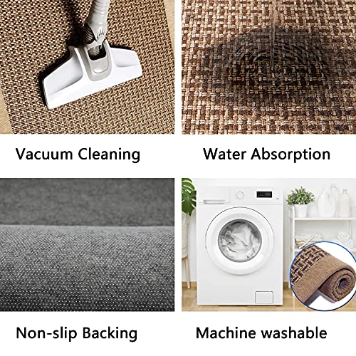 Twill Kitchen Mat Kitchen Rugs Set Of 2 Kitchen Rugs And Mats Non Skid Washable Kitchen Floor Rugs For In Front Of Sink Heavy Duty Standing Mat Kitchen Mats For Floor Countertop Fridge Indoor #TOP5