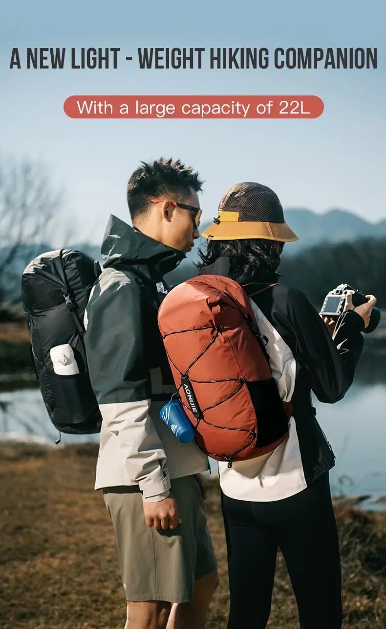 AONIJIE 22L Trail Running Mochila de hidratación ligera para senderismo, camping, ciclismo, montañismo, deportes al aire libre, FH2522