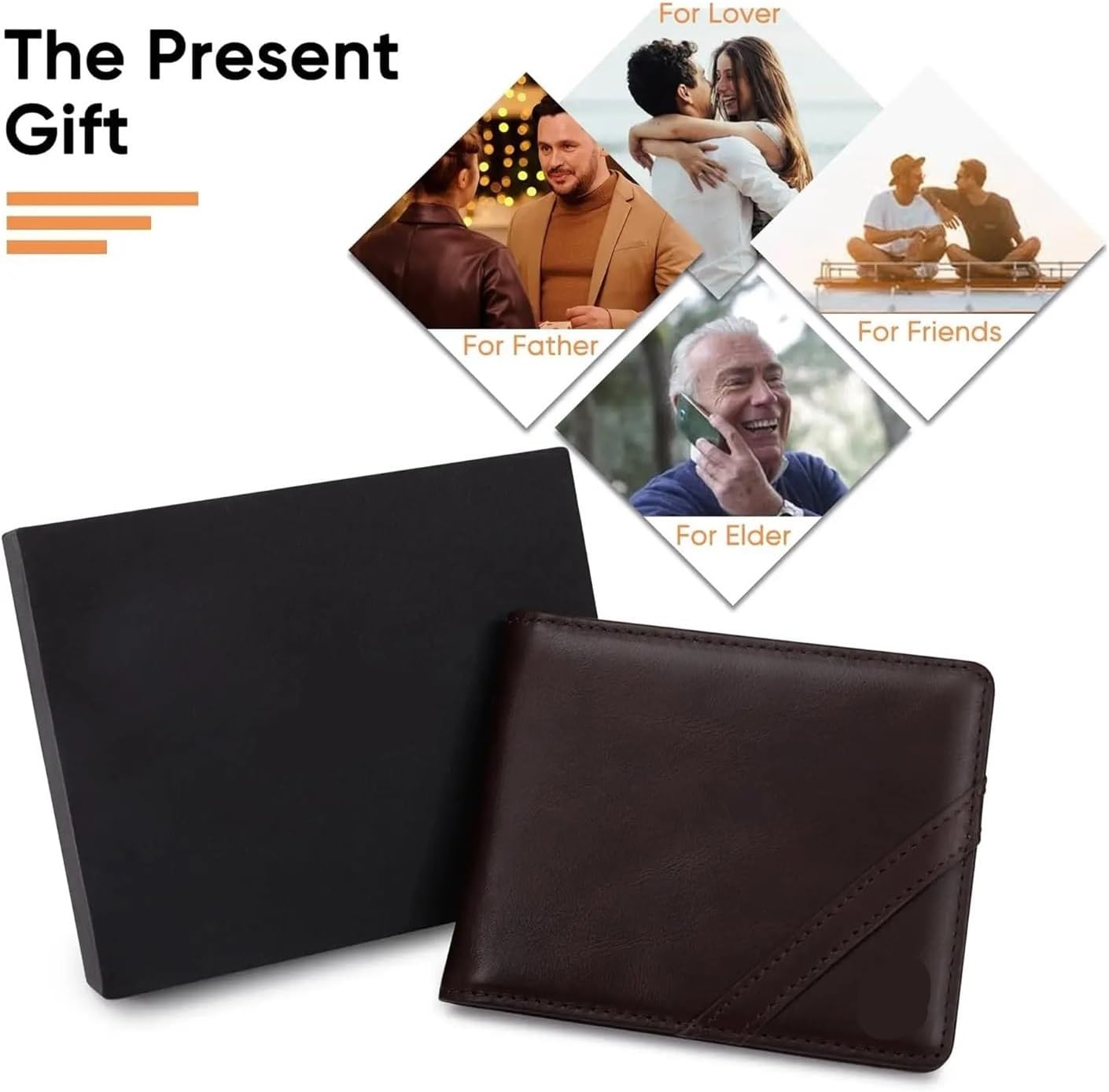 Vintage Genuine Leather Men Wallet RFID Blocking Bifold Short Purse Slim Leather Short Purse Multi Card Slots With Coin Pocket