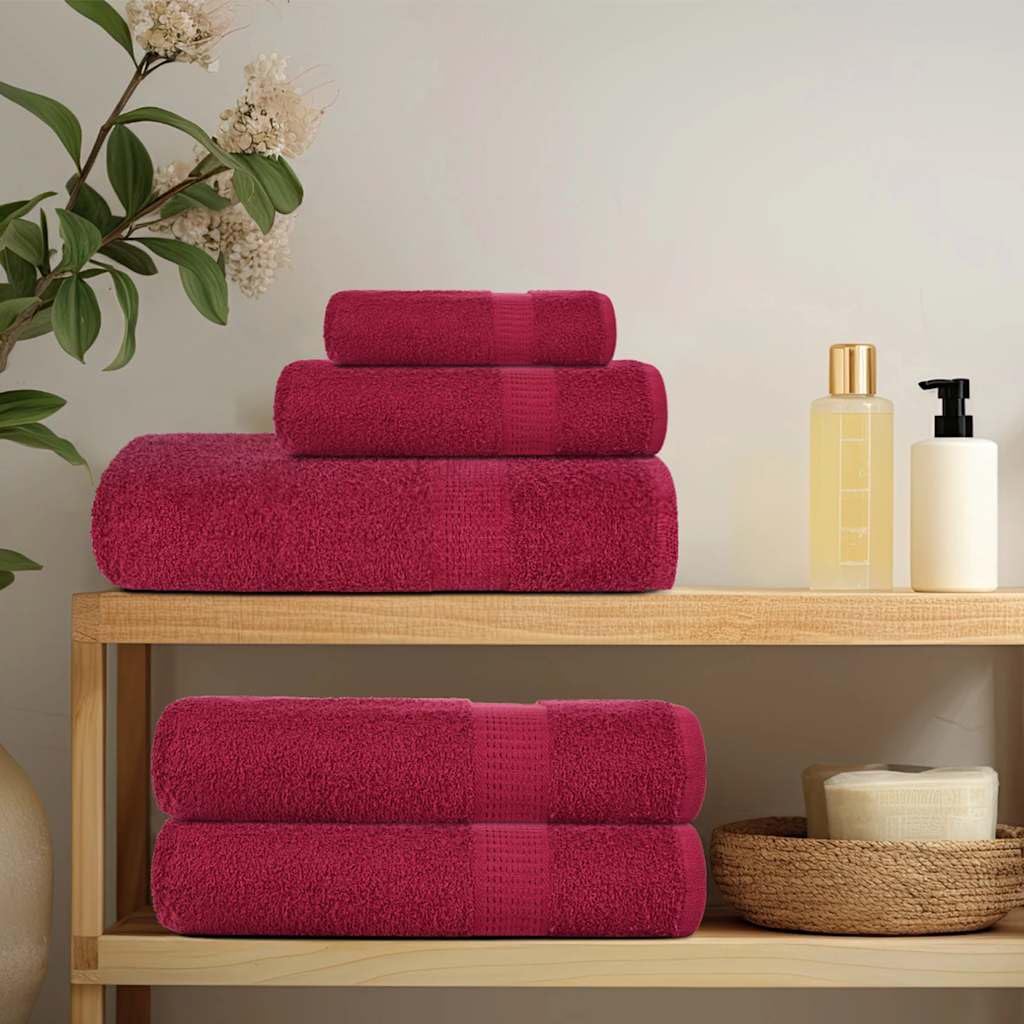 Casa & Giardino,Biancheria e biancheria da letto,Asciugamani,Asciugamani per gli ospiti 2 pz Bordeaux 30x50 cm 360 gsm 100% Cotone