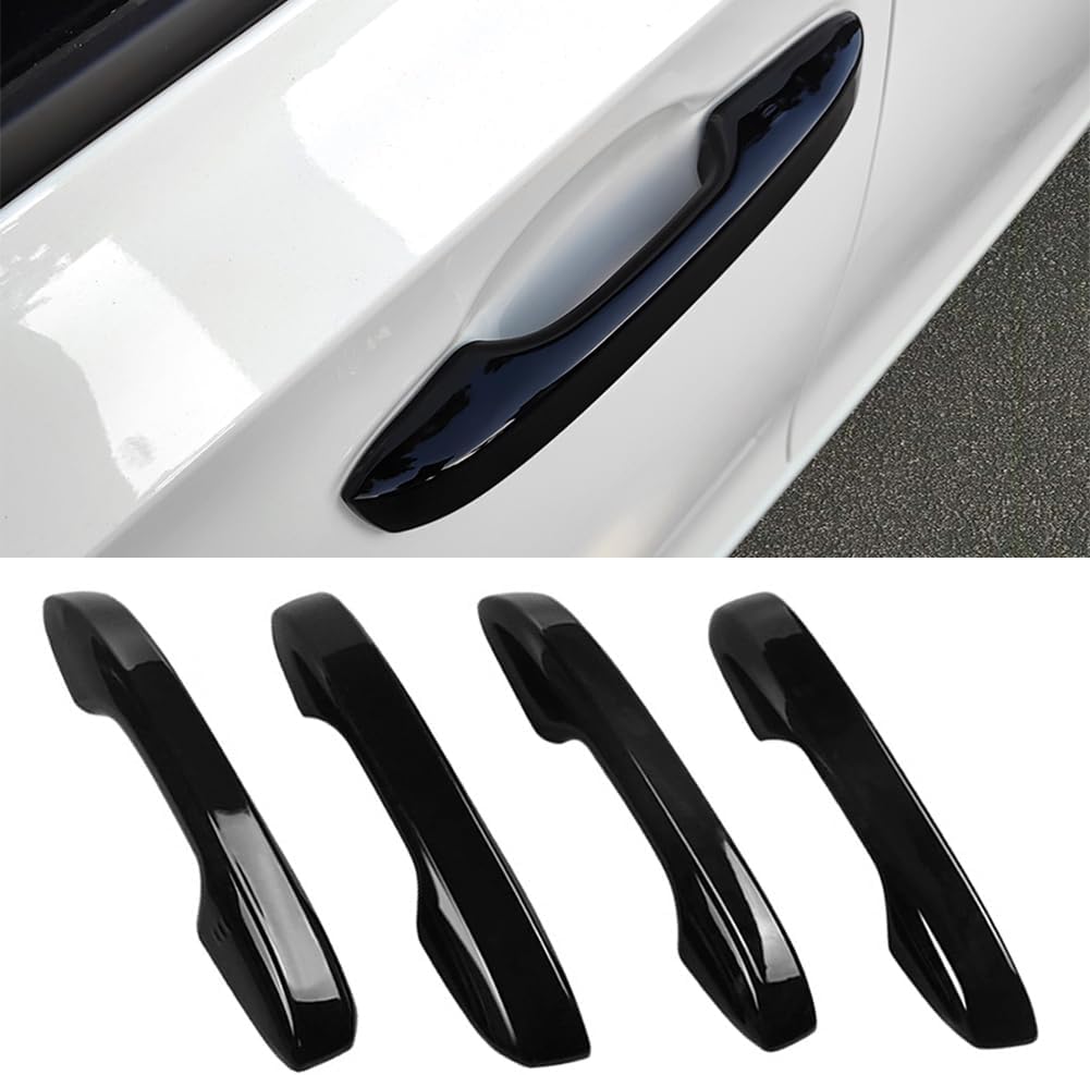 Amazon.com: No Adhesive Snap-on Car Door Handle Cover Protector for ...