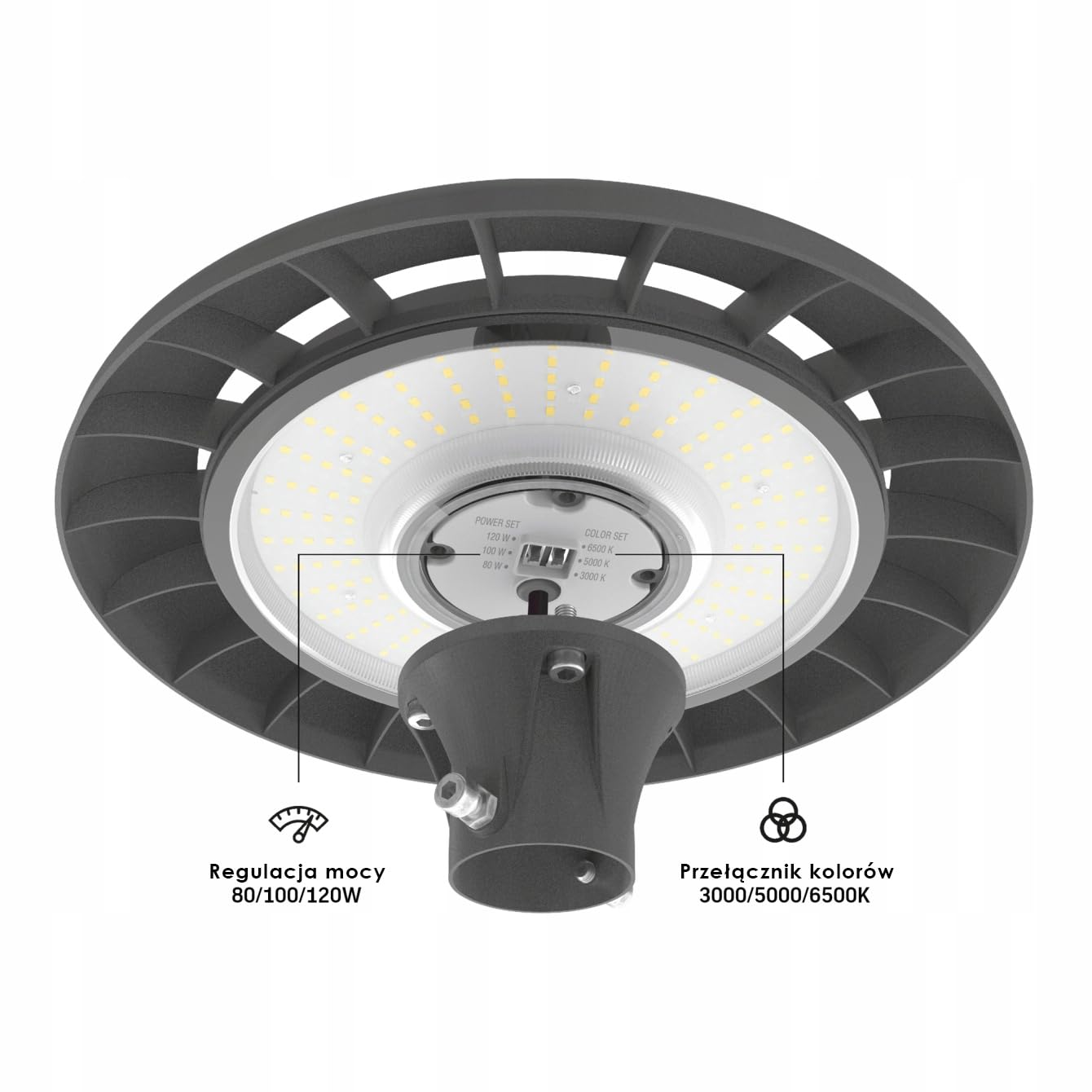 Lampa Uliczna Ogrodowa Okrągła LED VIDEX SLP01 IP65 120W 16800Lm 220V