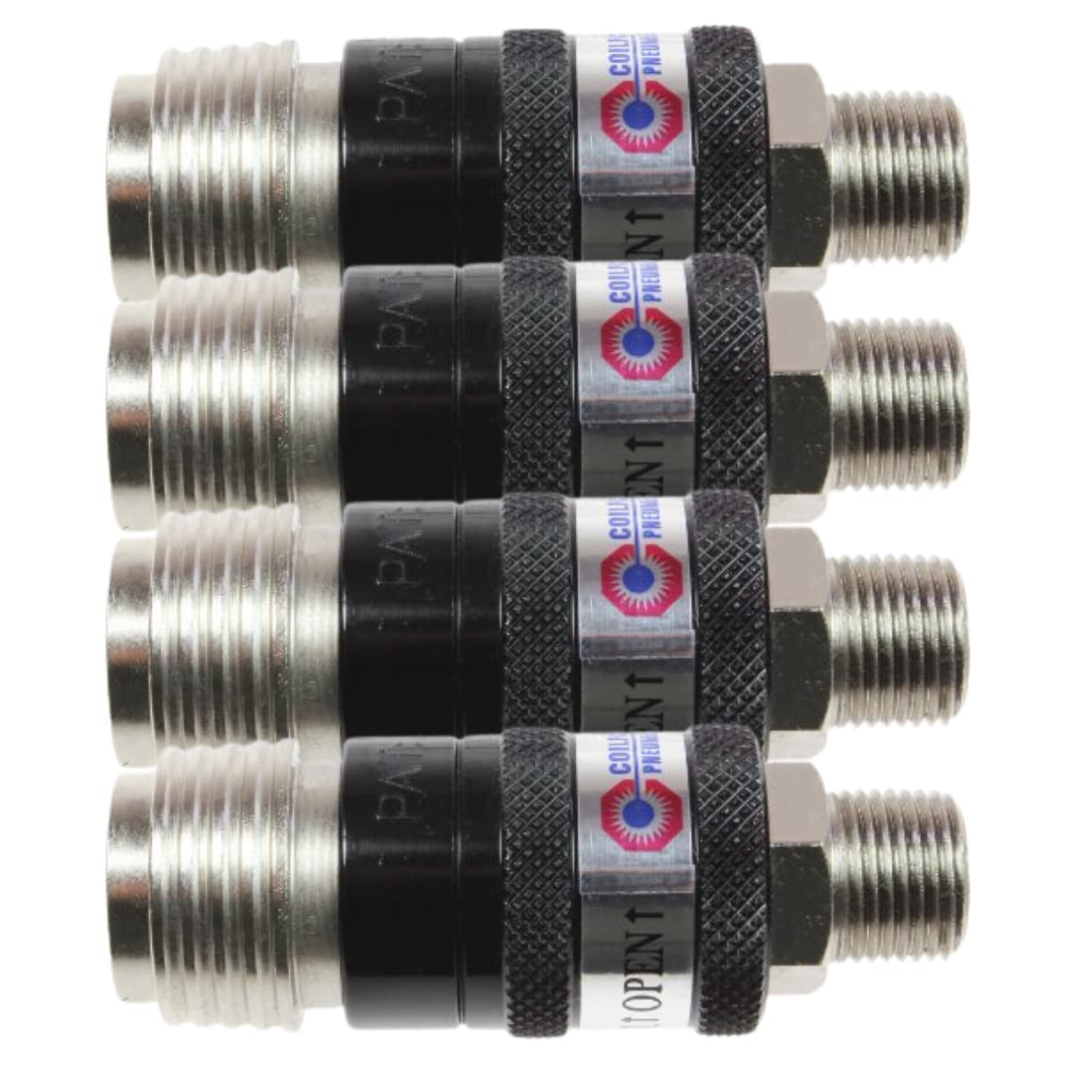 Acoplador 5 en 1 de seguridad Coilhose Pneumatics 155USE para mangueras con rosca macho NPT