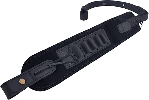 Miniatura 8 de Soporte de munición de cuero para rifle con asa de asa, correa de cartucho de pistola para 45-70 .30-30 .30-06 .357 .38 .35