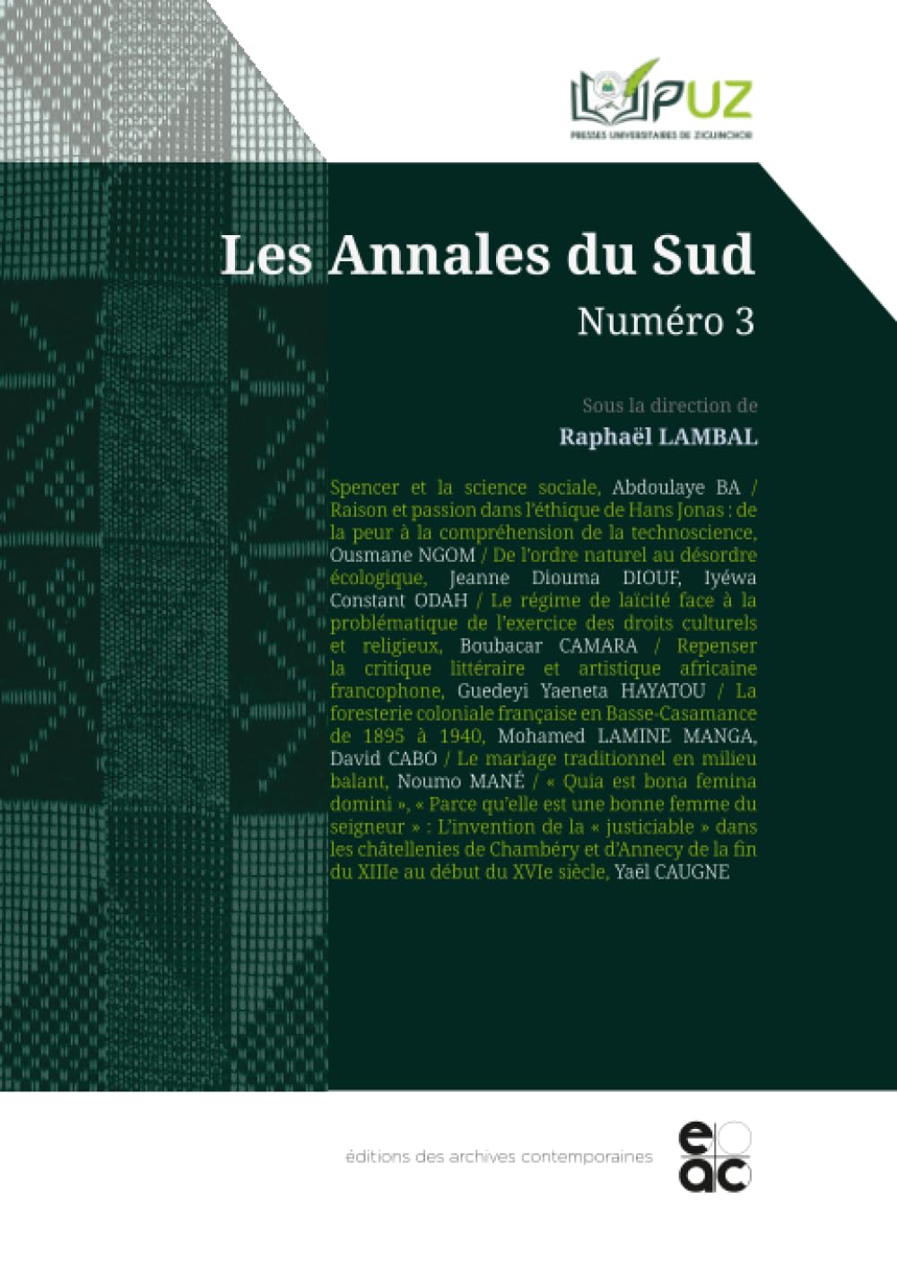 Les Annales du Sud, No. 3