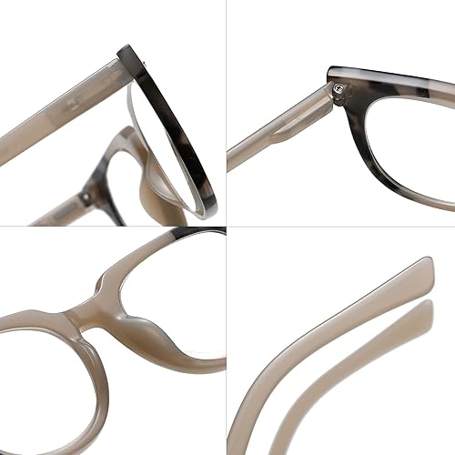 Miniatura 9 de Bevi Lentes de lectura con bloqueo de luz azul, lentes de aumento con bisagra de resorte, antifatiga ocular para hombres y mujeres