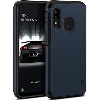 BEZ Mobile Phone Case for Samsung Galaxy A20e Case Shockproof Compatible with Samsung A20e [Heavy Duty Series] Outdoor Dual Layer Armor Case Mobile Phone Protective Case Robust Dark Blue