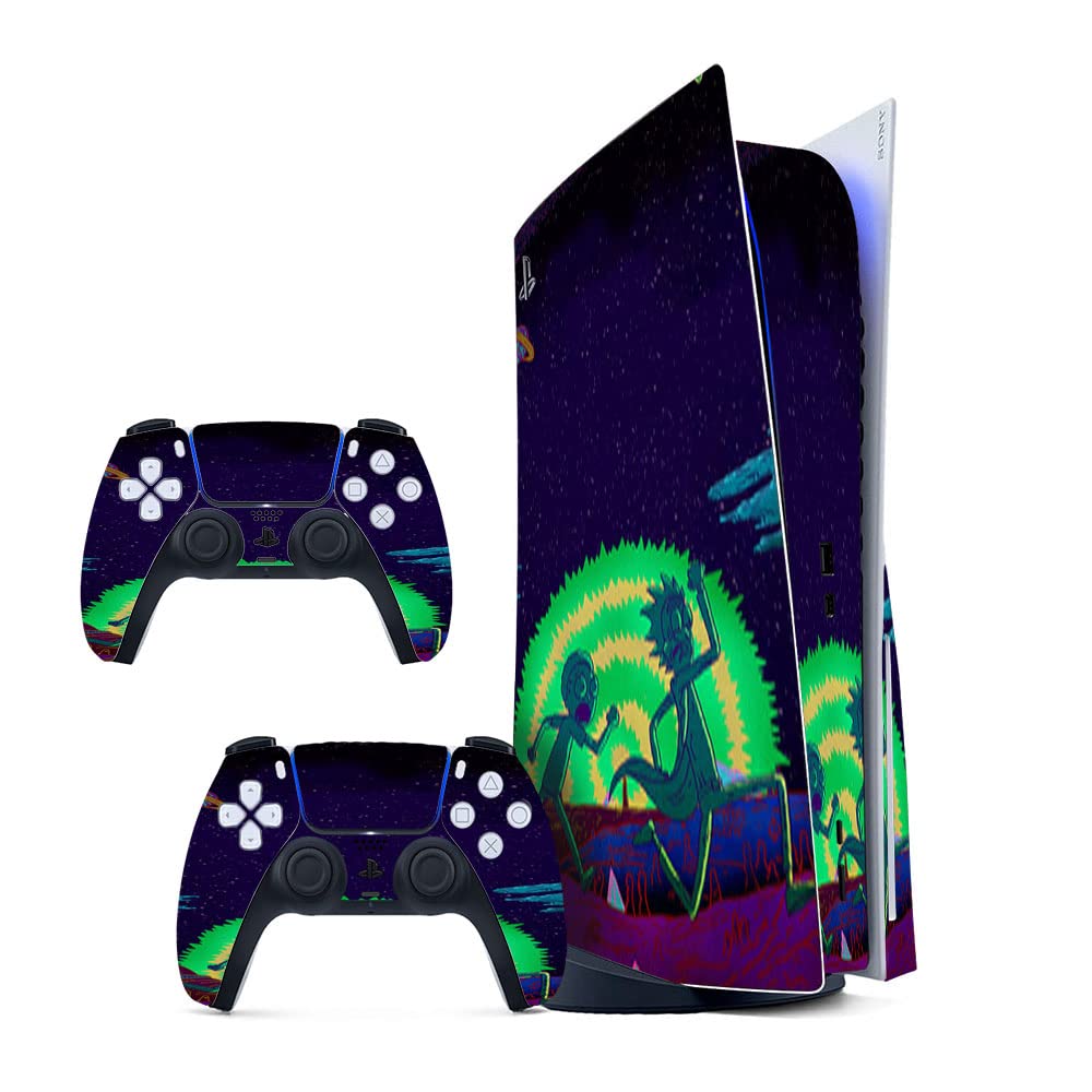 GADGETS WRAP Printed Vinyl Skin Sticker Decal for Sony PS5 PlayStation 5 Disc Edition Console & 2 Controller (Skin Only, Console & Controller not Included.) - Rick and Morty 9 Multicolor (B0BW3VRTS7) Amazon Price History, Amazon Price Tracker