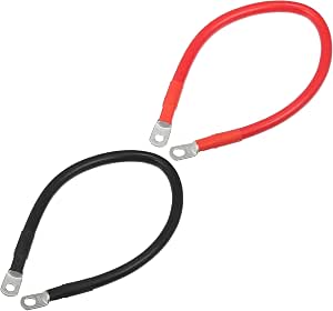 VekAuto Car Battery Terminal Insulation Covers - 15mm Top Post Caps, Red & Black PVC Set
