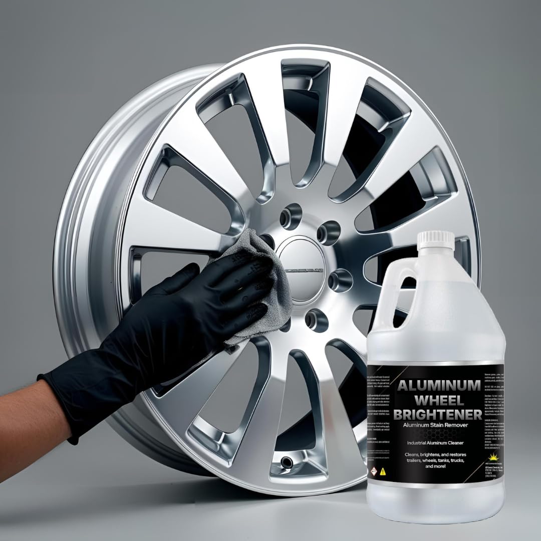 AGS Car Wheel Cleaner (1 Gallon), Includes Spray Bottle & Microfiber Towel, Biodegradable Formula, P&s Brake Buster, Alu-max Mad Acid Heavy Duty Wheel Acid Rim Tire Cleaner Spray, Brake Dust Clean