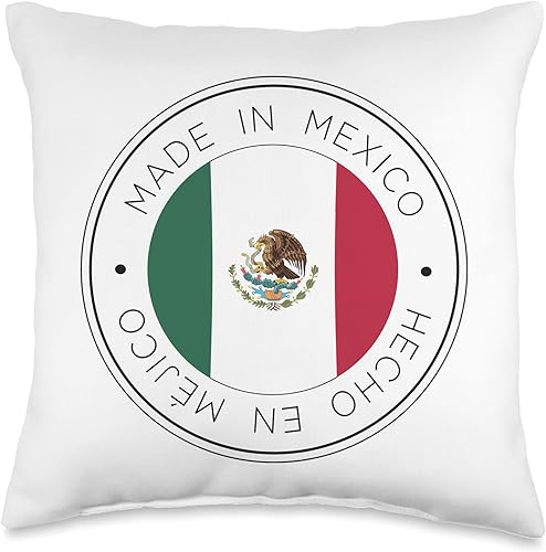 Made In Mexico Mexican Flag Throw Pillow, 16x16, Multicolor