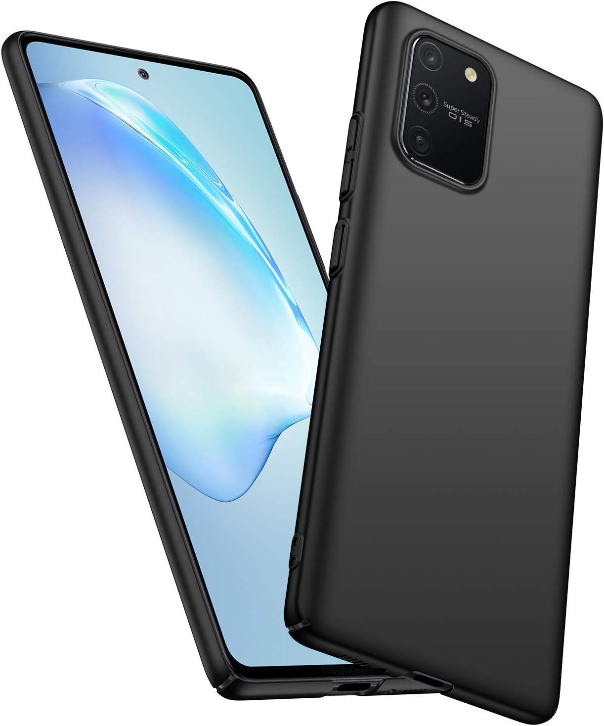 Lustree Samsung Galaxy S10 Lite, EXLUSIVE Silicon Pudding with Anti Dust Plugs Shockproof Slim Back Cover Case for Samsung Galaxy S10 Lite