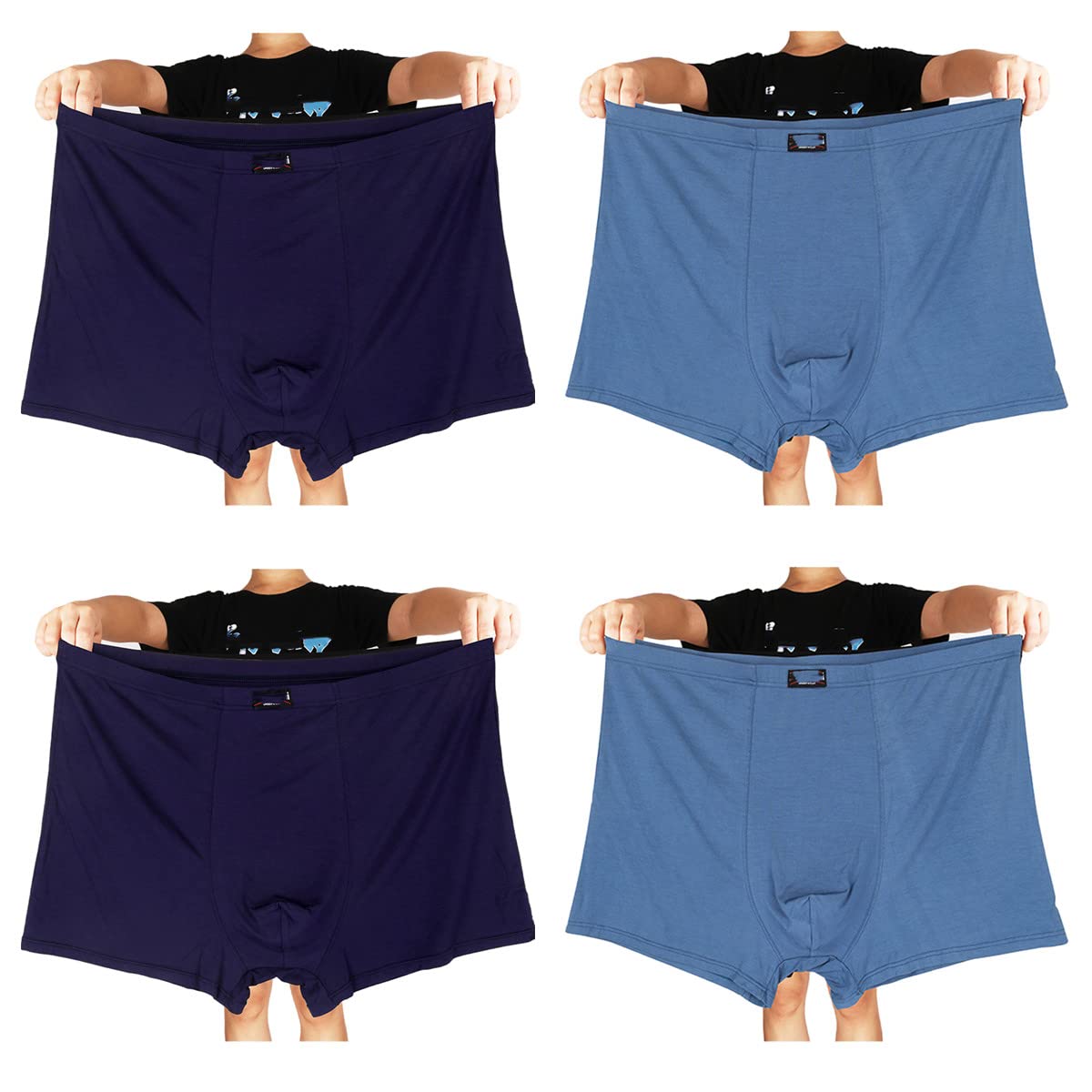 Calzoncillos bóxer de talla grande 2XL-13XL de modal cómodo para hombres de 50 a 210 kg 8