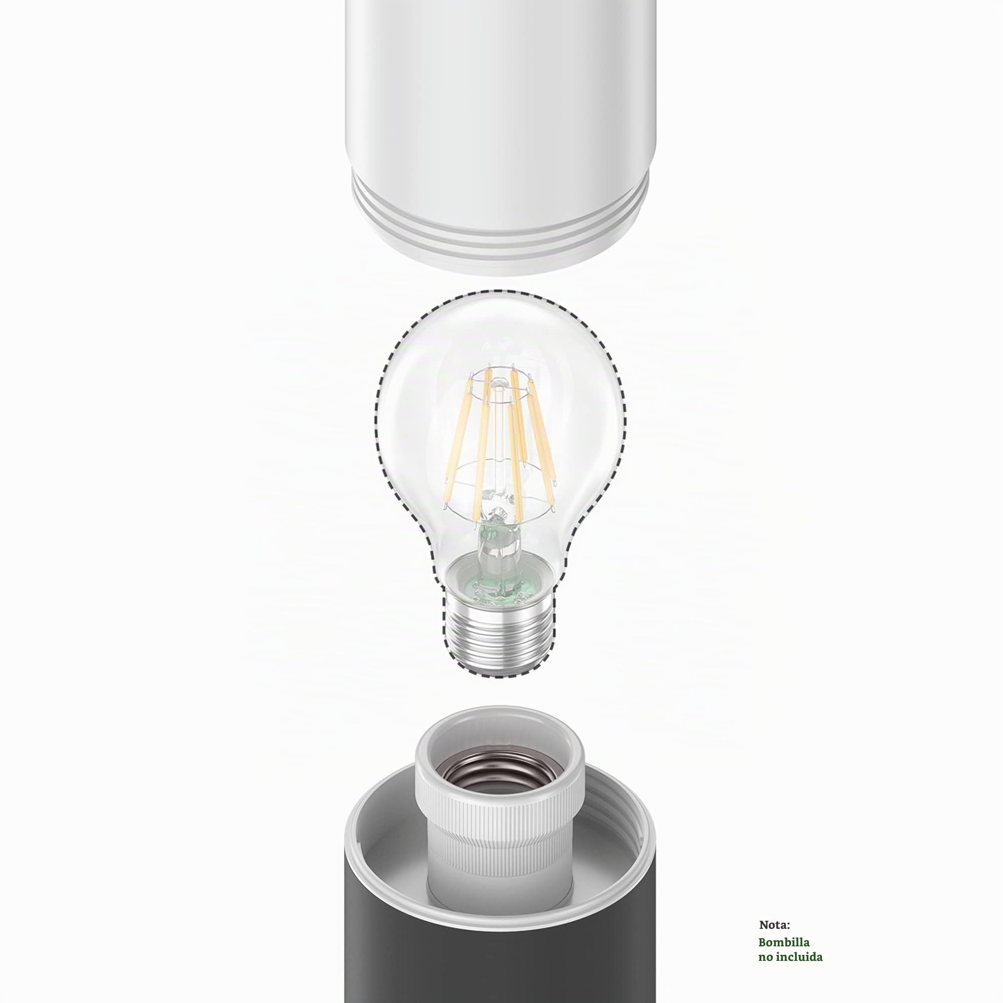 ledscom.de 2 farolas de camino/balizas PORU para exterior, IP44, 39 cm, antracita, 1 casquillo E27 de máx. 40 W, toma de corriente