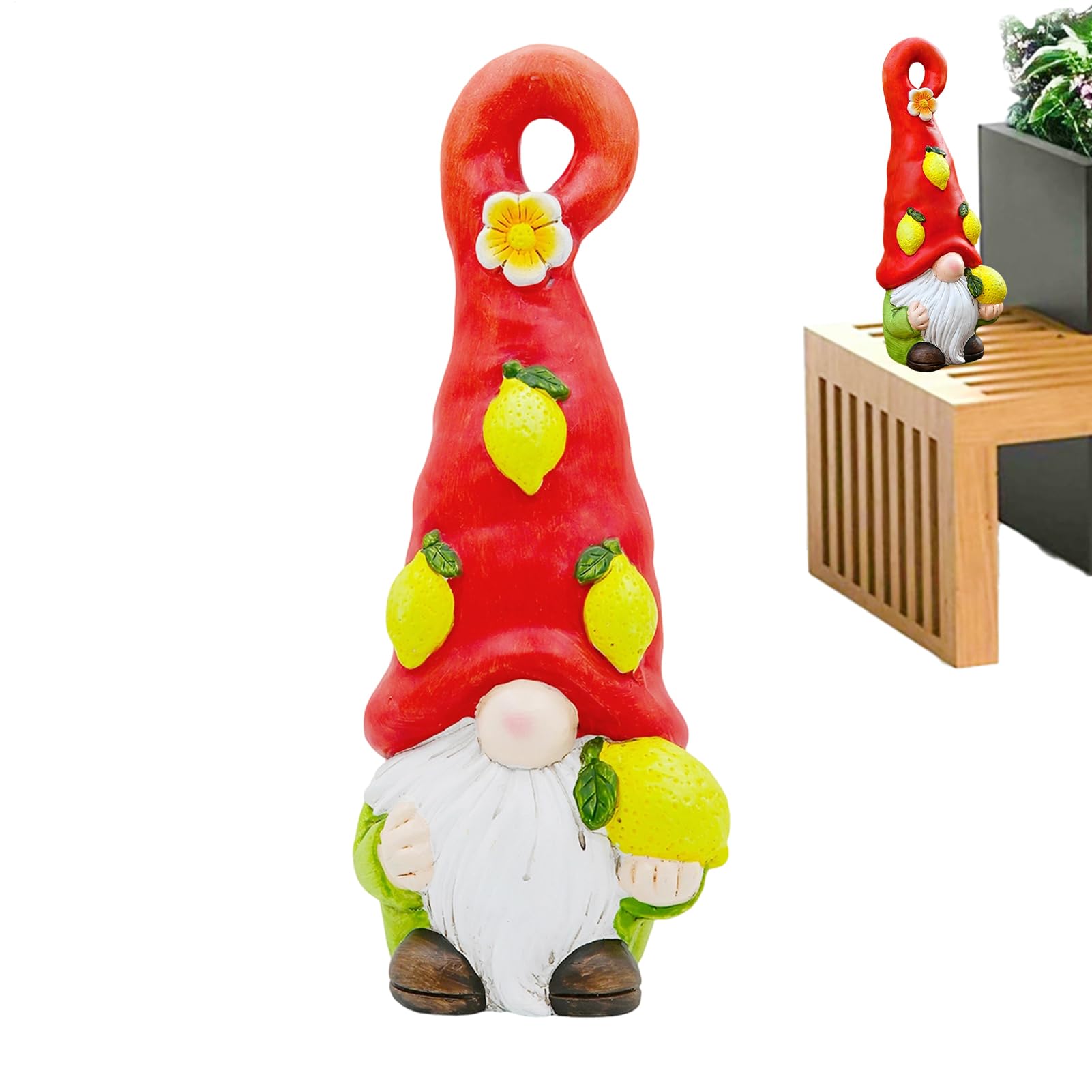 Figurilla de Escultura de Enano Temática de Frutas