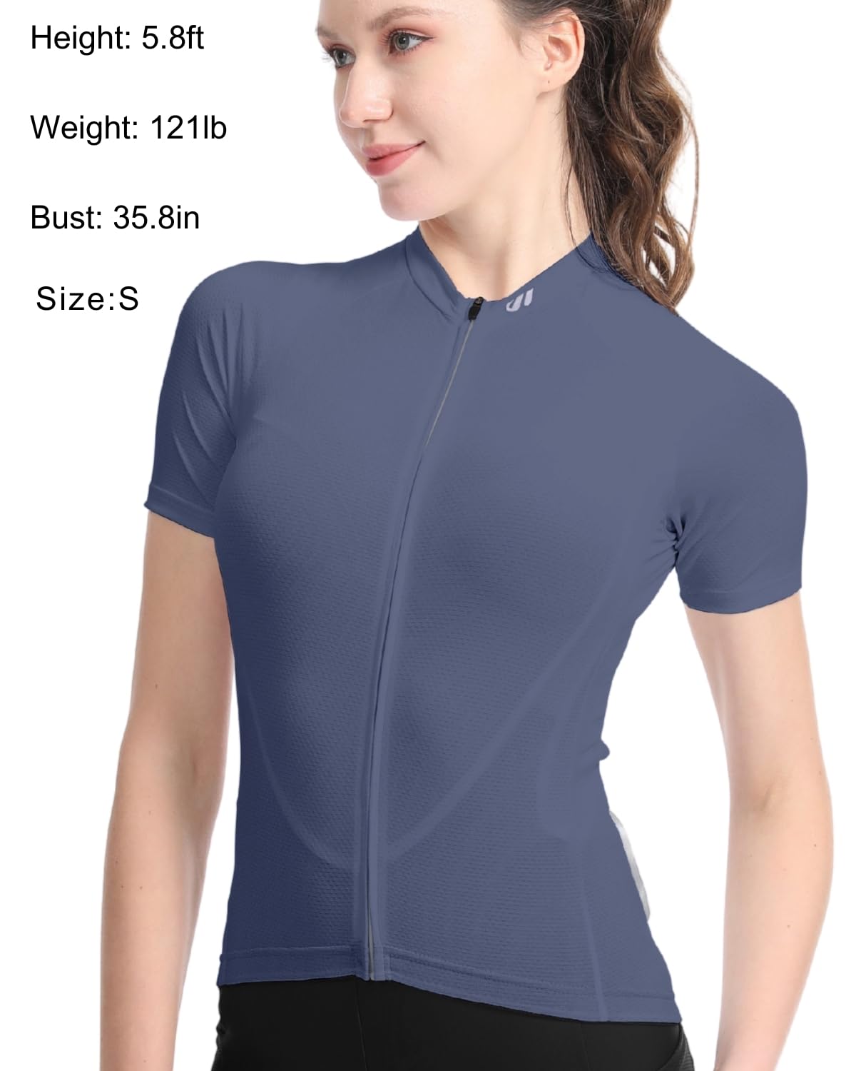 Lo.gas Womens Ciclismo Jersey Manica Corta Traspirante Mesh Road Bike Shirt Bicicletta Bike Top 3 Tasche Posteriori UPF50+ - grigio - XX-Large