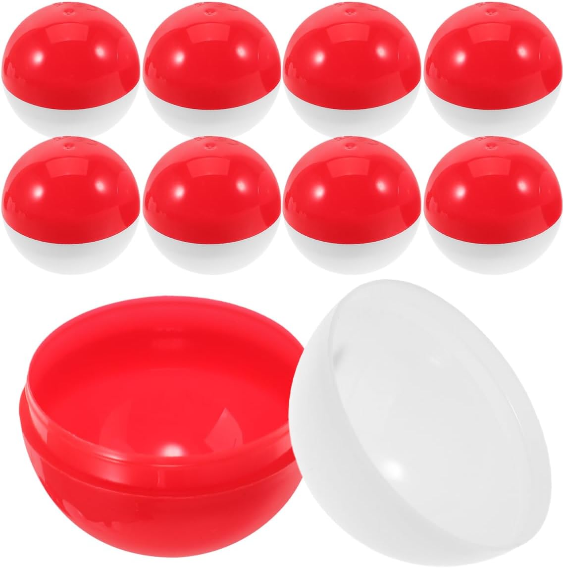 NOLITOY 50pcs Round Gashapon Shell Party Favor, Vending Machine Capsules Empty Ball for Party Wrapping Ball Candy Storage Display Gumballs Machine