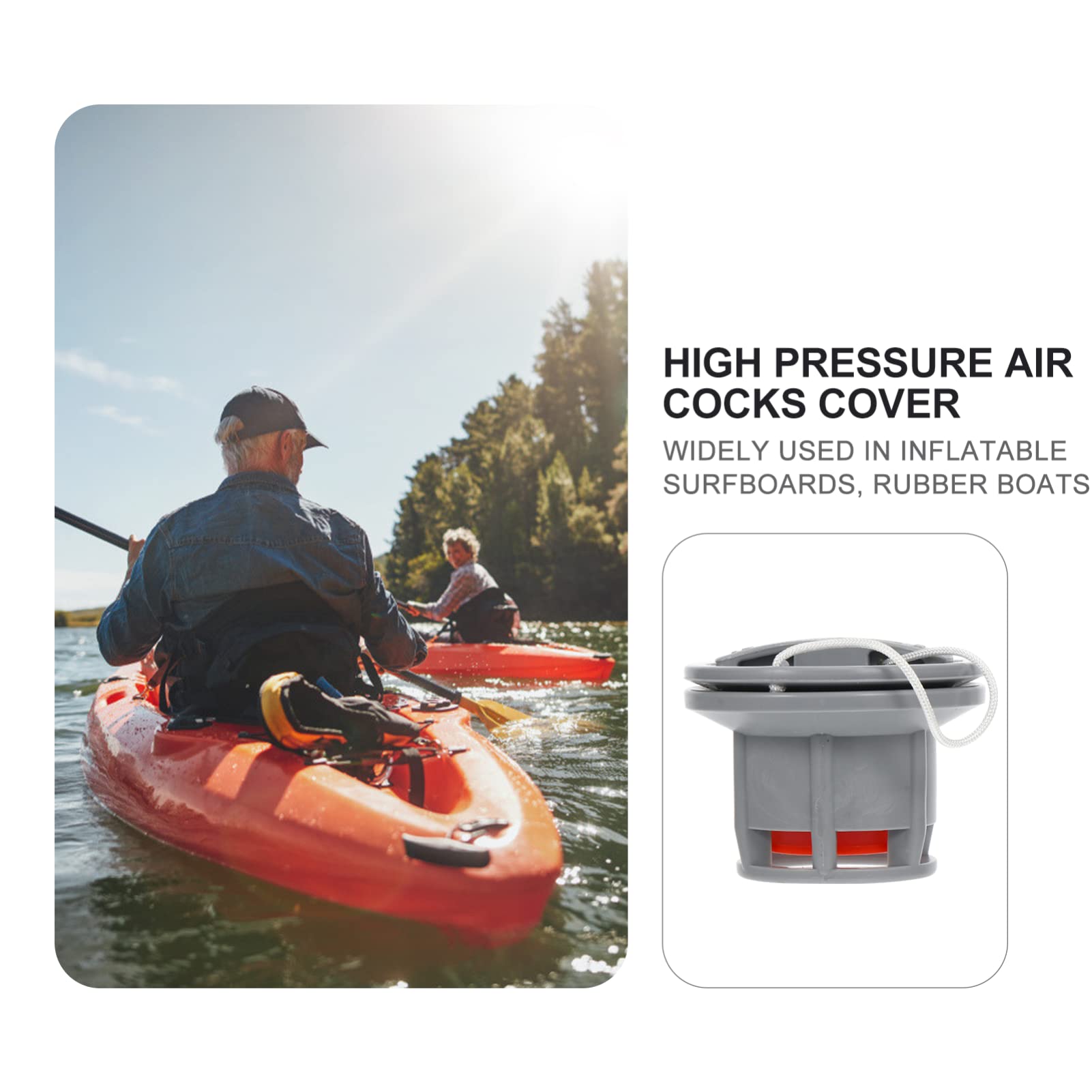 Mipcase Valvola Di Scarico Dell'Aria Per Kayak Accessori Per Barche Gonfiabili Tappi Per Valvole Dell'Aria Per Barche Tubo Flessibile Per Pompa Compressore Galleggiante Per