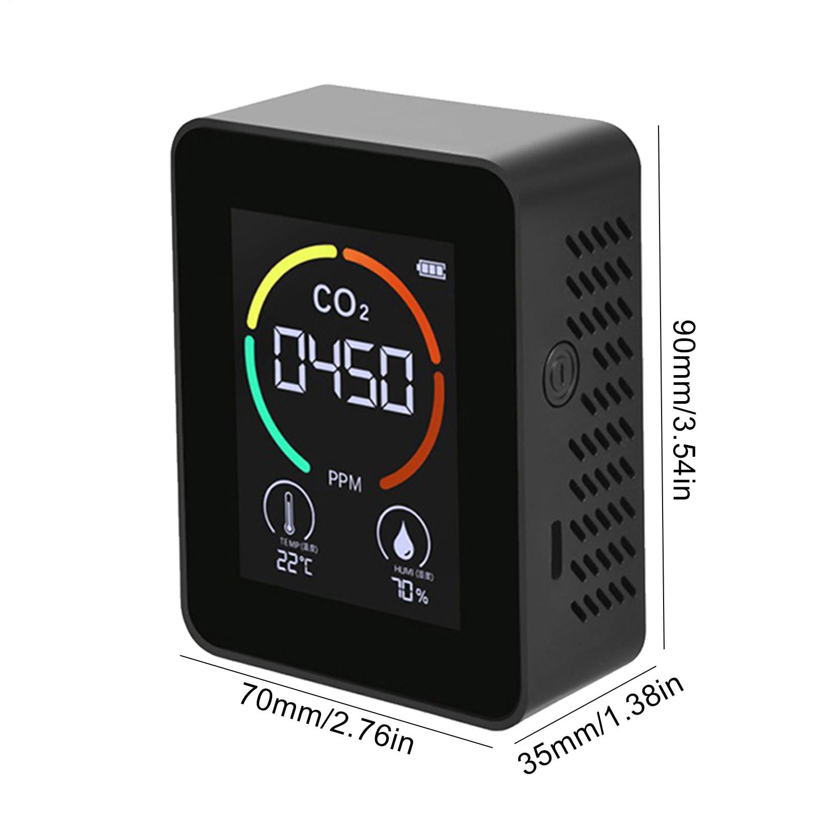 Detector de dióxido de carbono | Medidor de dióxido de carbono de mesa de | temperatura y humedad, analizador de aire de temperatura y humedad, medidor digital de para el hogar y viajes en