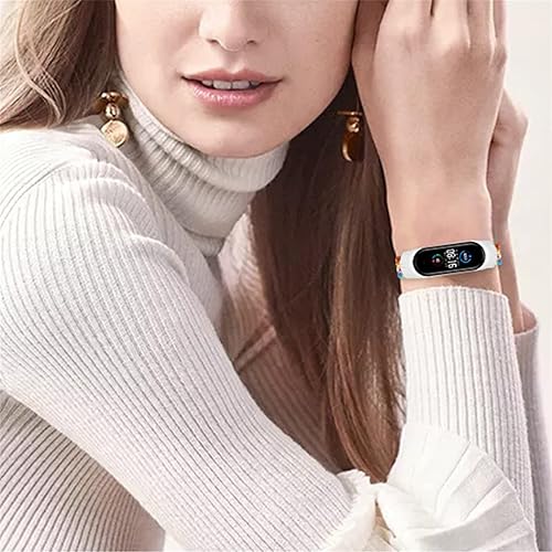 Miniatura 4 de Correa deportiva trenzada Solo Loop compatible con Xiaomi mi Band 6 5 4 3, ajustable de nailon trenzado elástico para Xiaomi Miband 5 6 4 3