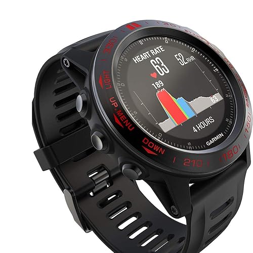 Miniatura 3 de Anillo de bisel compatible con Garmin Fenix 3Fenix 3 HR bisel Loop cubierta adhesiva antiarañazos acero inoxidable bisel de metal marco de estilo