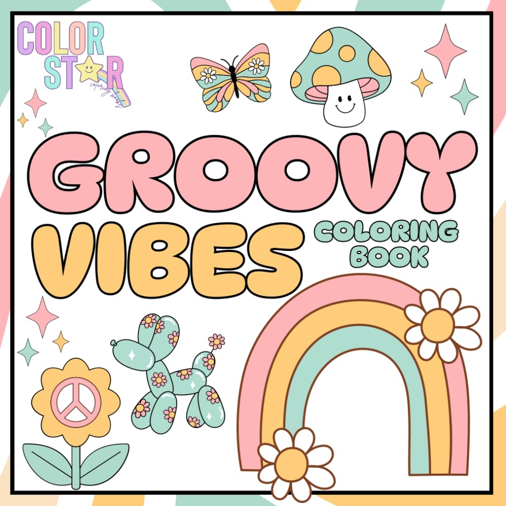 Groovy Vibes Coloring Book