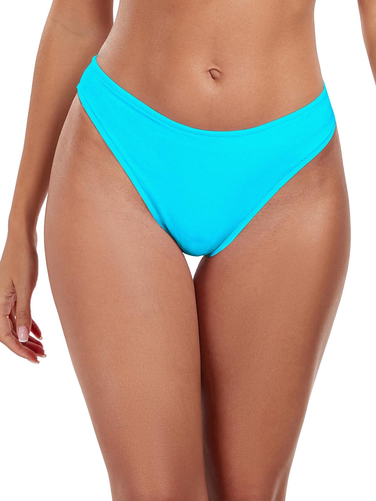 Ocean Blues Damen Cheeky Bikini-Höschen mit mittlerem Bund