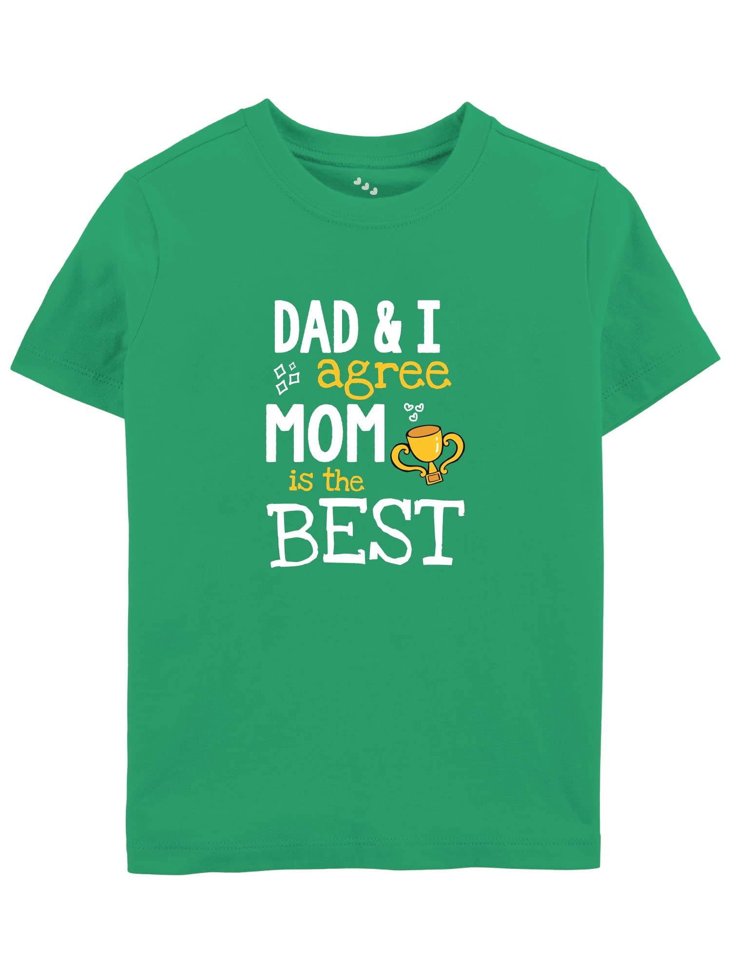 Zeezeezoo Mom & Baby Theme Kids Tshirt Dress Infant Tee Cotton DAD & I Agree Mom is The Best