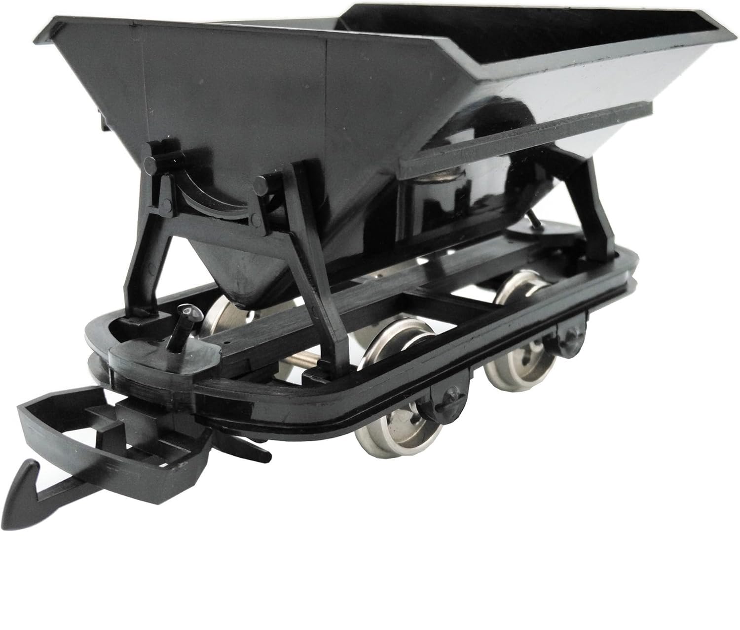 Kipplore Grubenhunt Feldbahnwagen schwarz Spur-G als Bausatz für Modelleisebahn Anlagen