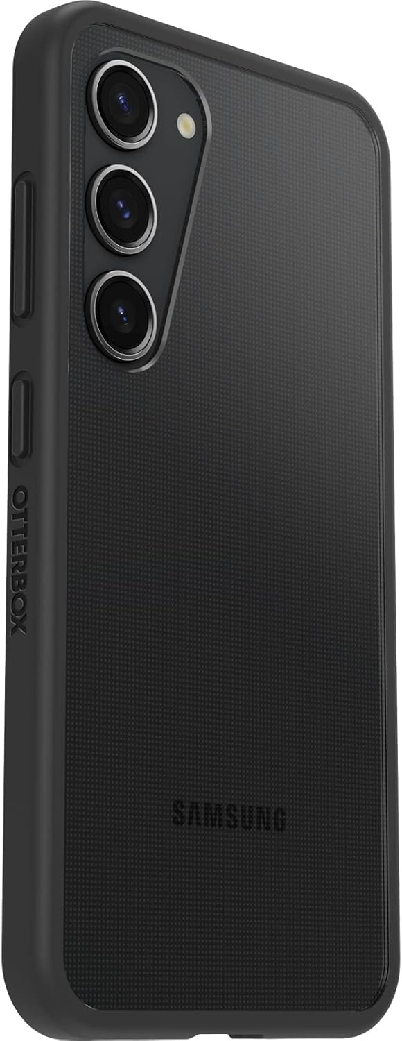 OtterBox Galaxy S23 Prefix Series Case - Black Crystal (Clear/Black), Ultra-Thin, Pocket-Friendly, Raised Edges Protect Camera & Screen, Wireless Charging Compatible